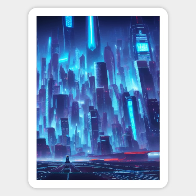 Cool Japanese Neon City Sticker by star trek fanart and more